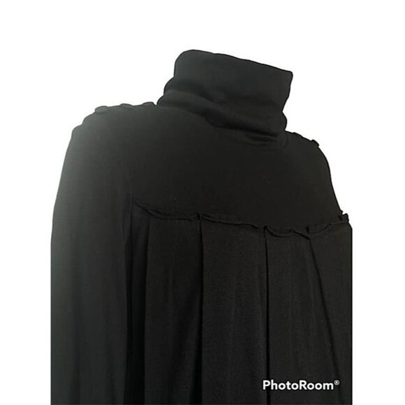 3.1 Phillip Lim Black Turtleneck Sweater Dress‎ 3/4 Sleeve Cotton/Wool Sz S - Picture 3 of 5